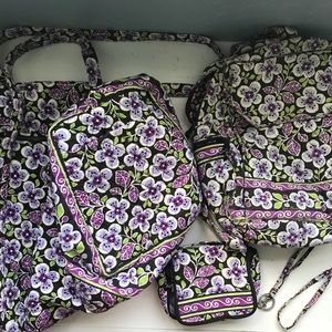 Vera Bradley Plum Petals Travel Set